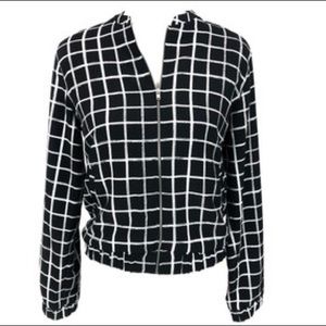 Metaphor
Black and White Bomber Jacket